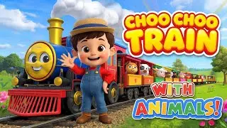 🚂Choo Choo Train 🎶With Animals 🐶🐮🦆 | Kids Song by Millo #childrenssong #kidssongs #nurseryrhyme  