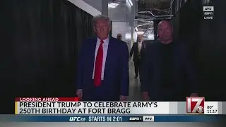 Trump at Fort Bragg for US Army's 250th birthday