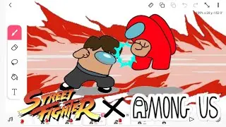 Feilong Street fighter rekka ken meet among us  Animation Drawing #flipaclip