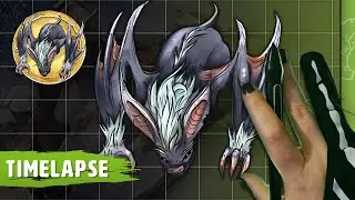 D&D Monster Token Speed Painting GIANT BAT |  Renflowergrapx