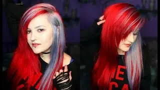 🎀 DYING MY HAIR: Crimson Red & Silver! 🎀