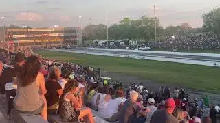 Street outlaws Jeff Lutz vs Ryan Martin national trail raceway Ohio