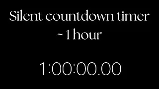 Silent Countdown Timer ~ 1 hour: Enhance Your Productivity with Uninterrupted Focus