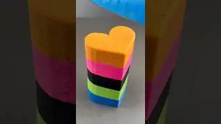 #asmr Kinetic Sand Mixing Colors Love Heart Satisfaction And Relaxing Sensory Experience