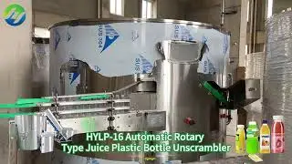 Best Plastic Bottle Unscrambler Automatic Rotary Type for Juice HYLP-16 to India | HengYuan