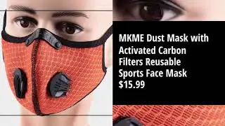 MKME Dust Mask with Activated Carbon Filters Reusable Sports Face Mask