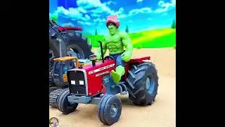 Mini cartoon video mini tractor making wood and metal gear 