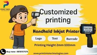 50 mm Customized Printing with Handheld Inkjet - #portableprinter #inkjetprinter #thermalprinter 