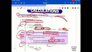 Calculations chapter Rafi Radiant notes for FCPS || Rafi notes FCPS || Fcps part 1 Lectures |SK Mcqs