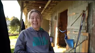 Katie Davis McCarthy Cleaning Stalls 8 Months Pregnant 😎🍼🐣🎙🐎 #RaceTrackRealRight