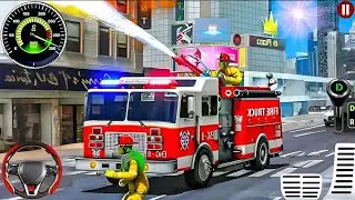 Fire Truck City Rescue Simulator - 911 US Emergency Fire Truck Driving 3D - Android Gameplay