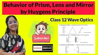 Behaviour of prism, lens and mirror by Huygen's Principle | Wave Optics | Class 12 Physics #science