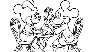 How to Coloring Mickey and Minnie Mouse Easy, Mickey Minnie Mouse Drawing and Coloring for Kids 