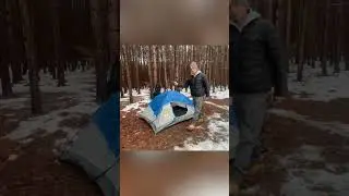 Putting Tarp On Tent to Stay Dry