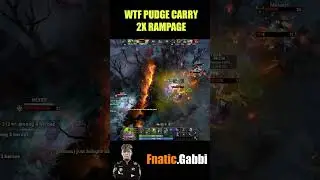 OMG 7.32D PUDGE CARRY 2X RAMPAGE | Fnatic.Gabbi | FNATIC NEW CARRY IS THE REAL DEAL #shorts #dota2