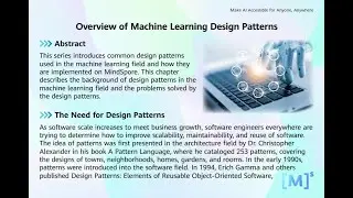 Overview of Machine Learning Design Patterns #MeetMindSpore #MindSporeBasics