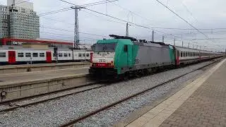 NMBS/SNCB Class 28 no. 2813 departing Brussels Nord Station on 26/06/17