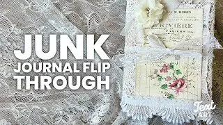 *SOLD* Vintage Junk Journal Flip Through, Shabby Chic Junk journal