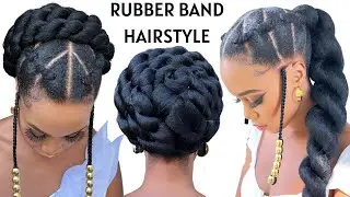 🔥EASY RUBBER BAND HAIRSTYLE ON  NATURAL HAIR / TUTORIALS / Protective Style / Tupo1