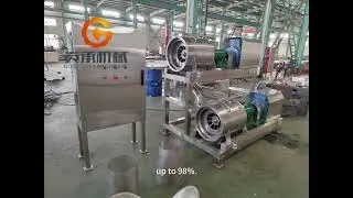 Fruit Extractor Double Stage Pulping Machine Pineapple Mango GrapePulper Concentrate Processing Line