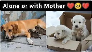 Alone or with their mother &ndash; Heartbreaking Puppy Journey 🐶💔 #AnimalRescue