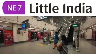 NE7 Little India MRT Station: Exit C to Platforms | North East Line