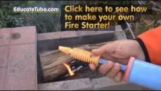DIY homemade fire starter for firewood or fire log that will last for 15 minute burn time Amazing!