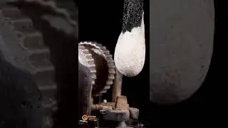 How lighter works to burn a match in slow motion #asmr #relaxing #satisfying #macro