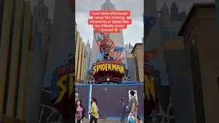The Spider-Man ride has closed forever! 😭 #spiderman #marvel #universalstudios #shorts