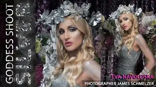 Silver Goddess shoot with Top Model Eva Navoloska | Photographer James Schmelzer