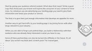 6   Driving Traffic To The Landing Page