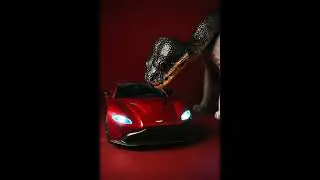 Surreal Red Supercar & Fantasy Creature &ndash; Digital Art by Maison de l&rsquo;Arbre