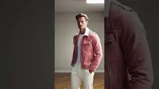Men's Classic Casual Corduroy Collar Slim Fit Denim Washed Slim Fit Jacket#jacket #ootd #menswear