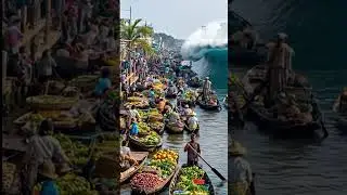 Asian River Market Engulfed &mdash; Vendors in Panic 😨