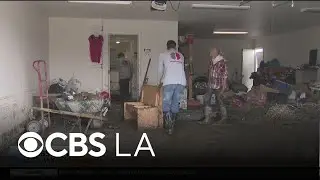 Team Rubicon volunteers help Piñon Hills homeowner with storm damage