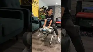 Riding the X30 Robot Dog by Deep Robotics ($65,000 robot) #robotdog