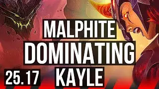 MALPHITE vs KAYLE (TOP) | 7/1/10, 500+ games, Dominating | KR Master | 25.17