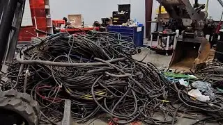 Wire granulator chopping line