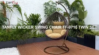 TANFLY WICKER SWING CHAIR TF-9710 TWIN SET
