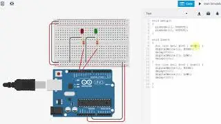 Tinkercad - Using finite loops in Arduino