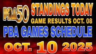 PBA Standings today as of October 8, 2025 | Pba Game results | Pba Schedue October 10, 2025