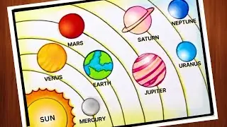 How to Draw Solar System Step by Step | Easy Planet Drawing for Beginners | Meteorite\Comet Drawing