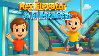 Hey Elevator & Hi Escalator Song for Kids | Fun Nursery Rhymes by @Pinemacaron