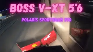 Снегоочиститель Boss V-XT ATV ​​очищает тротуары #вспашка #polaris #bossplows #Minnesota