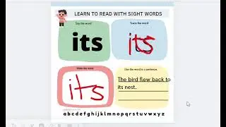 Day 16 - Learn to Read with Sight Words - its, like, long