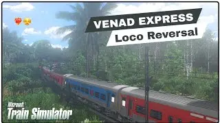 16302 VENAD EXPRESS | LOCO REVERSAL AT SHORANUR | KERALA V1 #keralav1