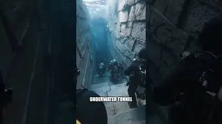 Underwater Tunnel With Perfectly Cut Walls Stuns Divers