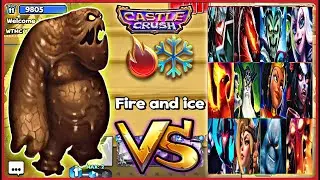 Castle Crush 🔥 MUD ELEMENTS vs ALL OTHER TROOPS in FIRE & ICE MODE 🔥 Castle Crush Gameplay