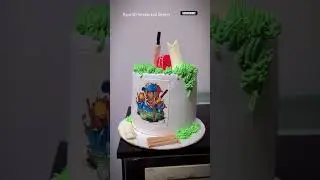 Dhoni-themed Cricket Cake: A Winning Treat! 🏏🎂 #CricketCake #Dhoni #Shorts
