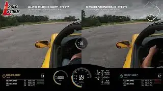 Alex's fastest run vs. Kevin's fastest run. Whew. Separated by .147 seconds. 